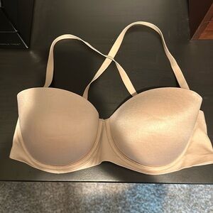 Aerie Adjustable strap strapless tan bra